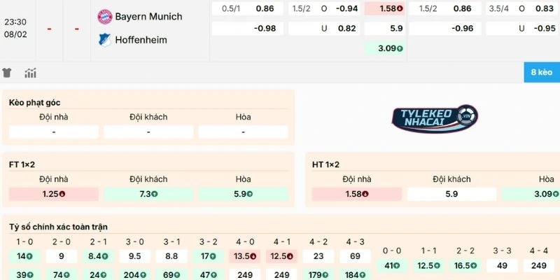Nhận xét kèo Bayern vs Hoffenheim